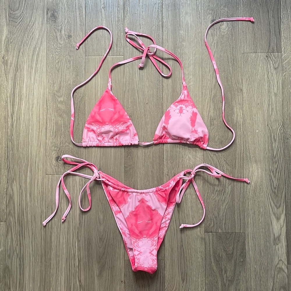 Pink Tie Dye Bikini in Small